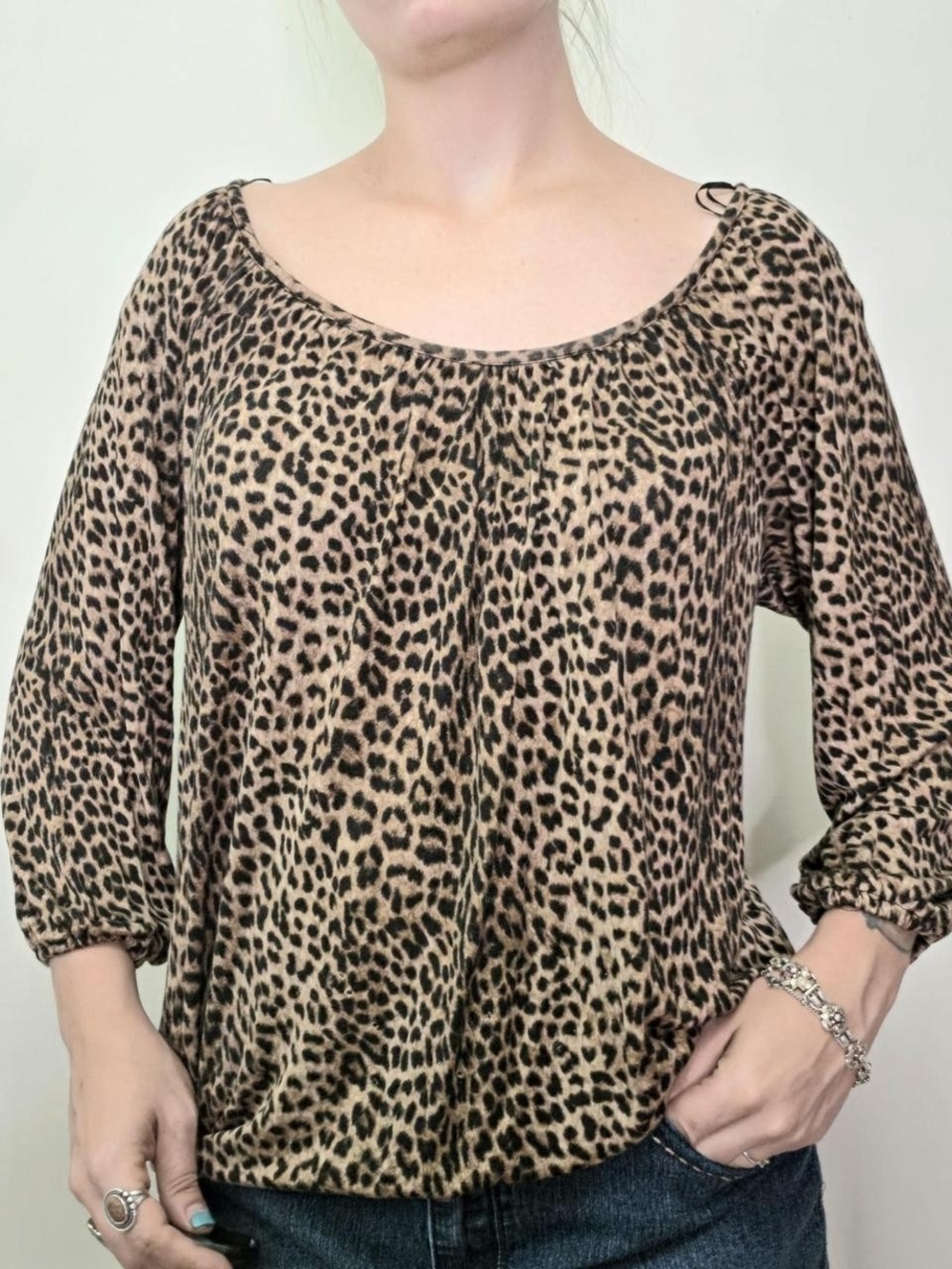Y2K Leopard Print top Size M - Picture 2 of 5